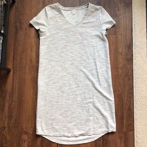 Heathered grey shift dress
